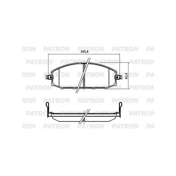 PATRON - PBP1577 (Колодки тормозные дисковые передн NISSAN: PATROL GR II 97-)
