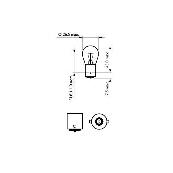 PHILIPS - 12498LLECOB2 (P21W LongLifeEcoVision 12V (21W) Лампа в блистере (к-кт 2шт) цена за к-кт)