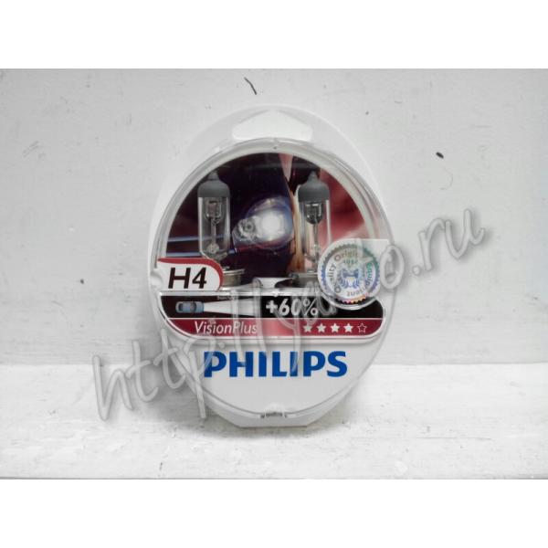 PHILIPS - 12342VPS2 (Лампа H4 VisionPlus 12V 60/55W P43t-38 (компл.2шт))
