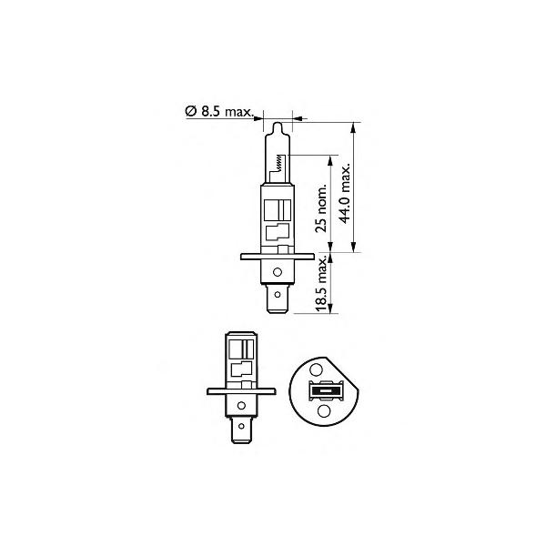 PHILIPS - 12258VPS2 (Лампа VisionPlus H1 12V 55W P14.5S (блистер 2 шт))