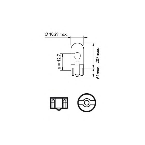 PHILIPS - 12961LLECOB2 (Лампа W5W Long Life ECO 12V B2 (blister 2шт.))