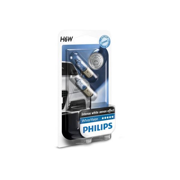PHILIPS - 12036WHVB2 (Лампа H6W BAX9s White Vision 12V 12036WHV B2 (2шт) 37467430)