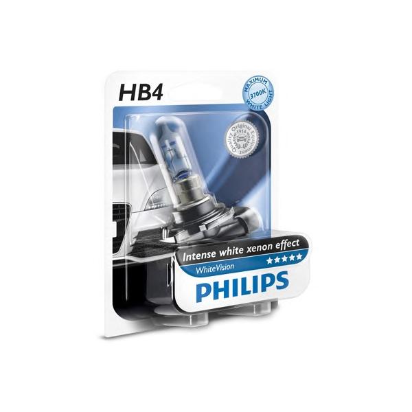 PHILIPS - 9006WHVB1 (Лампа накаливания HB4 White Vision 12,8 В, 55 Вт, P22d 3700K B1)