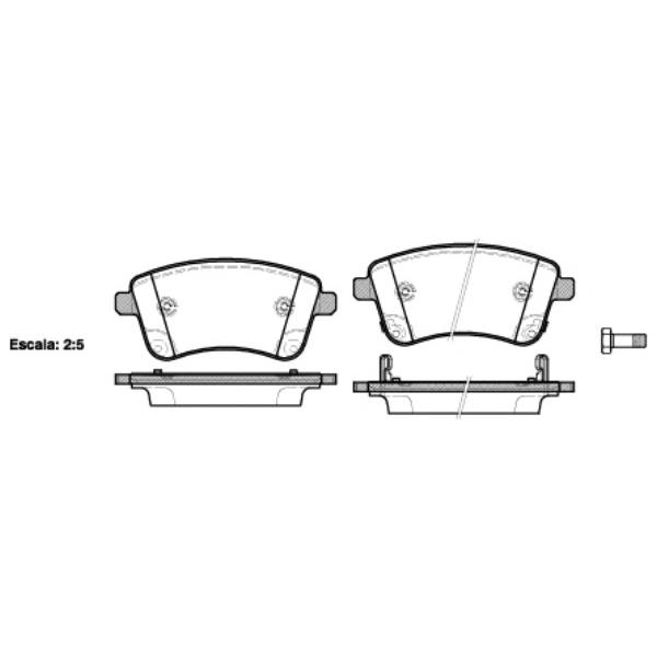 REMSA - 1435 02 (колодки дисковые п./ Kia Venga, Hyundai ix20 1.4/1.6/1.4CRDi 09>)