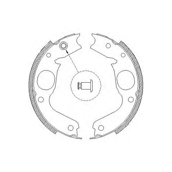 REMSA - 4148.00 (Колодки стояночного тормоза 197х40.)