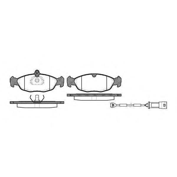 REMSA - 0393.02 (393 02 =223614 !колодки дисковые п./ Opel Astra 1.4i/1.6i/1.7D/TD 92-98)