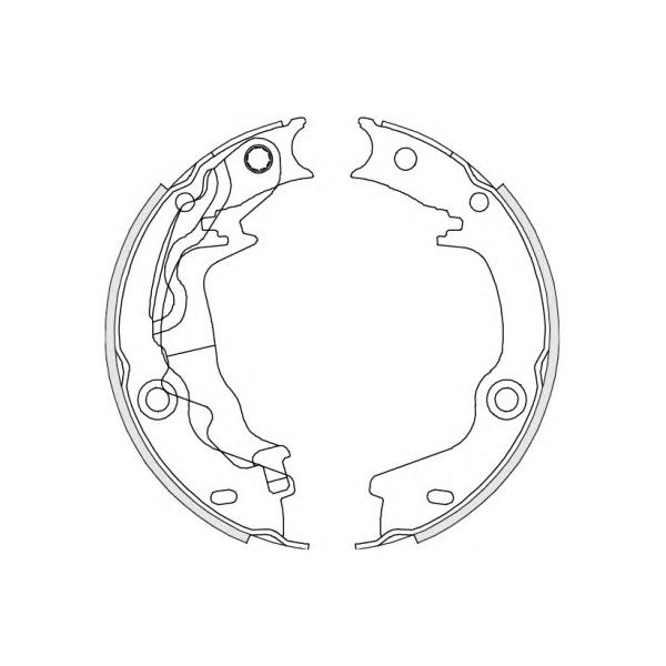 REMSA - 4676.00 (4676.00 колодки барабанные! ручника/ Hyundai Accent, KIA Rio1.4/1.6/1.5D 05>.)