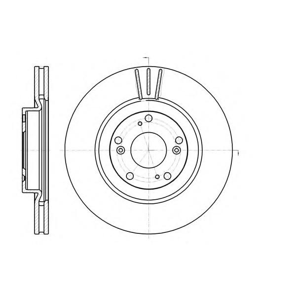 REMSA - 6129710 (Диск тормозной Honda CR-V 2.0/2.4i/2.2CTDi 05-06.)