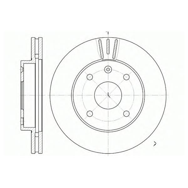 REMSA - 6959.10 (Диск тормозной передний Ø256x24)