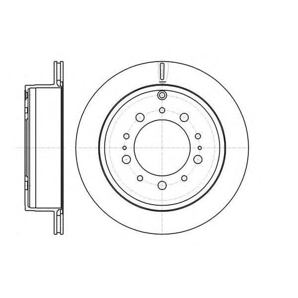 REMSA - 61257.10 (Диск тормозной задний Ø345x18)