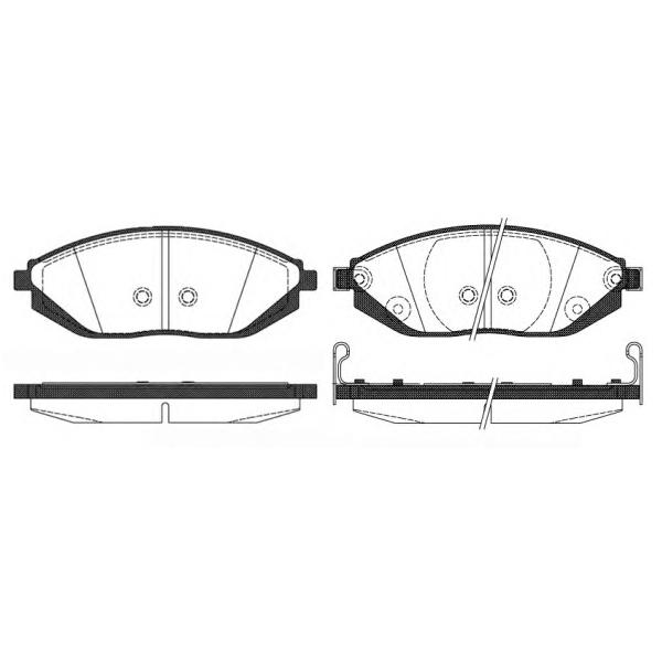 REMSA - 1472 02 (колодки дисковые п./ Chevrolet Spark 1.0/1.2 10>)