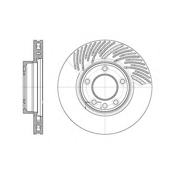 REMSA - 6773.11 (Диск тормозной передний правый Ø330x32.)