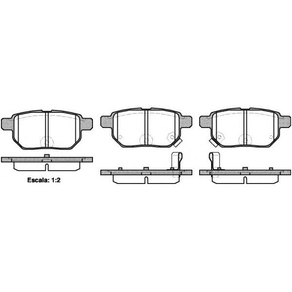 REMSA - 1286.02 (колодки дисковые з.- Toyota Auris 1.4VVT-i -2.2D 07>-Yaris 1.0VVT-i 06.)