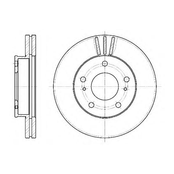 REMSA - 644410 (6444.10_диск тормозной передний!/Nissan Serena/Vanette 1.6-2.3D 92>.)