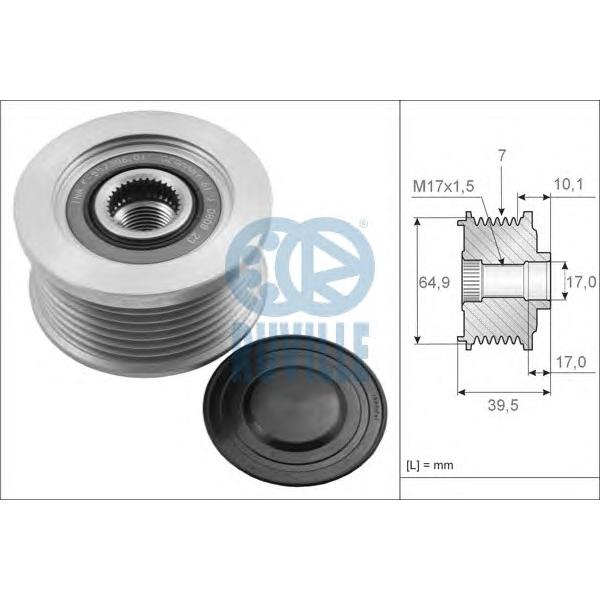 RUVILLE - 56831 (Муфта свободного хода NISSAN NAVARA/PATHFINDER 2.5D)