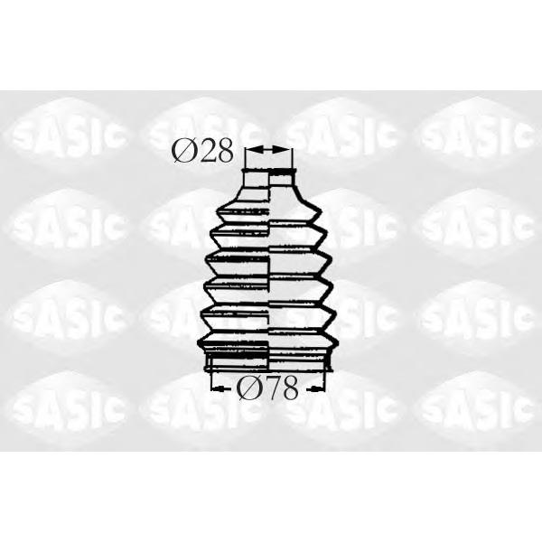 SASIC - 4003456 (к-кт пыльника ШРУСа наружн./ Renault Megane 2.0/2.0i 95>)
