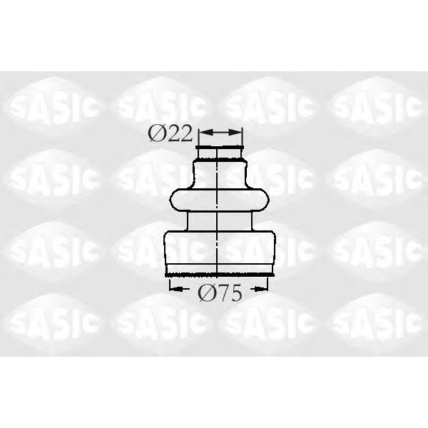 SASIC - 2933593 (к-кт пыльника ШРУСа внутр./ Citroen BX/Xantia/XM/ZX all 82-00)