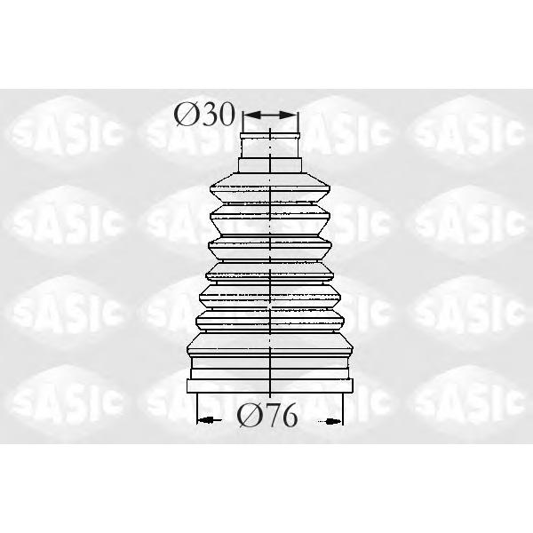 SASIC - 2933133 (к-кт пыльника ШРУСа наружн. п./ Peugeot 106 1.0-1.6/i/1.5D МКПП 91>)