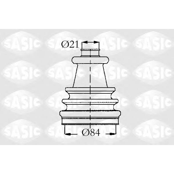 SASIC - 4003426 (к-кт пыльника ШРУСа наружн./ Renault R21/Espace/Trafic 1.4-2.2 80>)