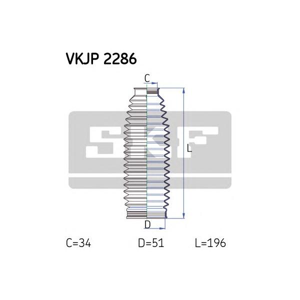 SKF - VKJP2286 (комплект пыльника рулевой рейки)