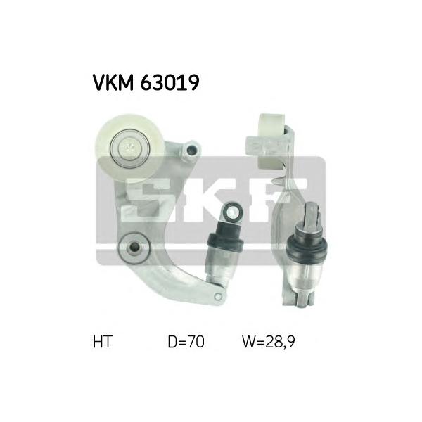 SKF - VKM63019 (Натяжной ролик поликлиновой ремень)