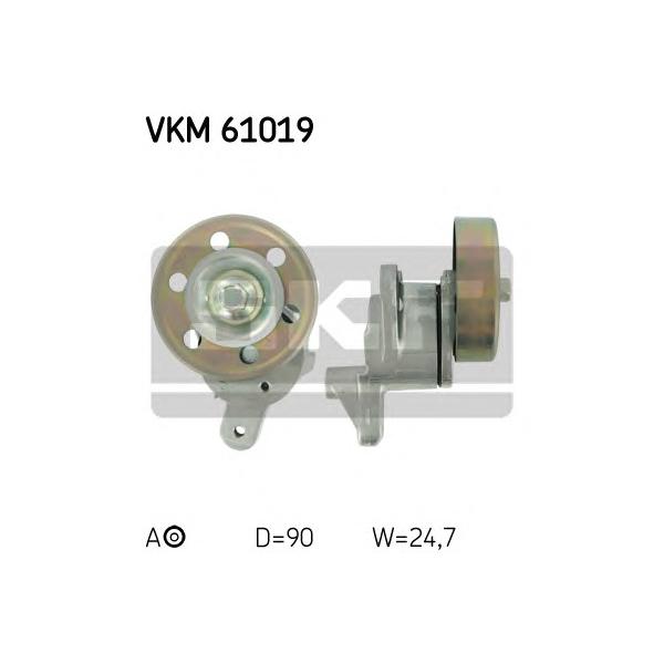 SKF - VKM61019 (VKM61019 ролик натяжной ремня НО! с механизмом натяжения/ Toyota Avensis/Corolla 2.0 D-4D 01-09)