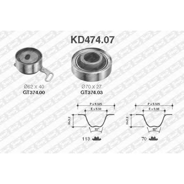 NTN-SNR - KD474.07 (Комплект роликов грм)