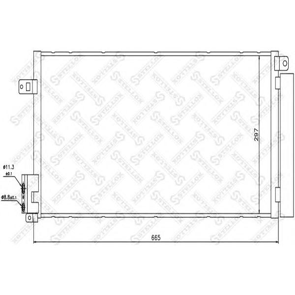 STELLOX - 10-45092-SX (Радиатор конд. Opel Corsa 1.6i-1.7CDTi 06>)