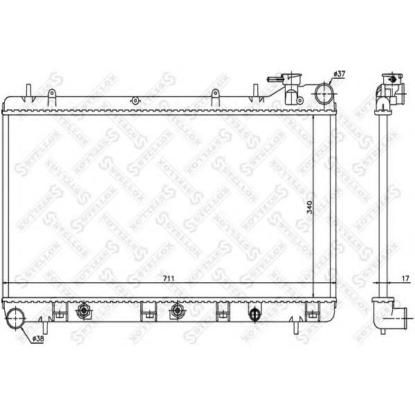 STELLOX - 10-26264-SX (Радиатор системы охлаждения АКПП Subaru Impreza 1.8 93-98)
