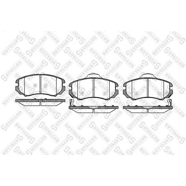 STELLOX - 964 002BL-SX (Колодки тормозные передние = SP1155)