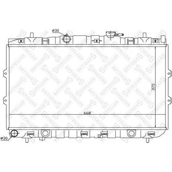 STELLOX - 10-25467-SX (Радиатор системы охлаждения KIA Cerato 1.6 2.0 04>)