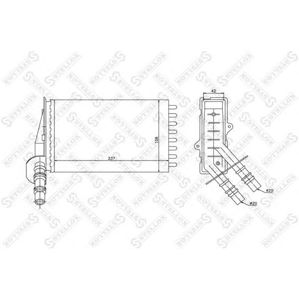 STELLOX - 10-35043-SX (Радиатор печки Renault Clio 98>)