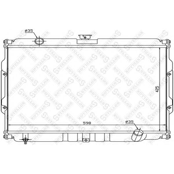 STELLOX - 1026541SX (10-26541-SX_радиатор системы охлаждения! МКПП// Hyundai Galloper 2.5TDiC 97-03)