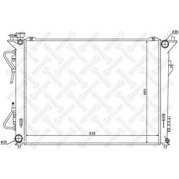 STELLOX - 1025315SX (10-25315-SX_радиатор системы охлаждения!// Hyundai Sonata V 3.3 05>)