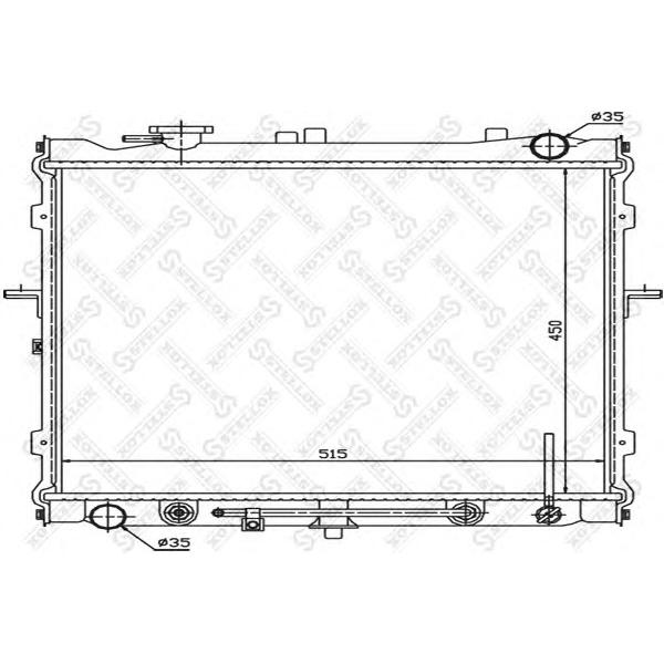 STELLOX - 10-25390-SX (Радиатор системы охлажденияАКПП KIA Sportage 2.0 04>)