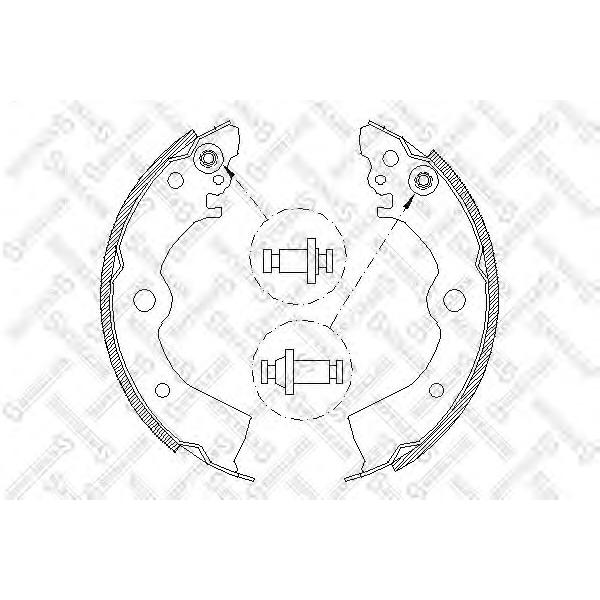 STELLOX - 404 100-SX (Колодки барабанные)