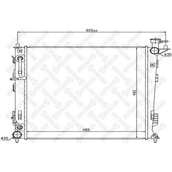 STELLOX - 10-26617-SX (Радиатор системы охлаждения АКПП Hyundai ix35, Kia Sportage 2.0CRDI 10>)