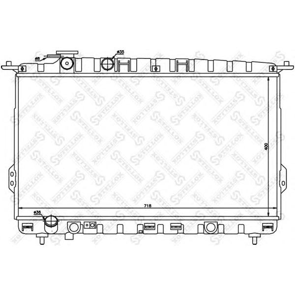 STELLOX - 10-25344-SX (Радиатор системы охлажденияМКПП Hyundai Sonata 2.0 2.4 2.5 16V 98-01)