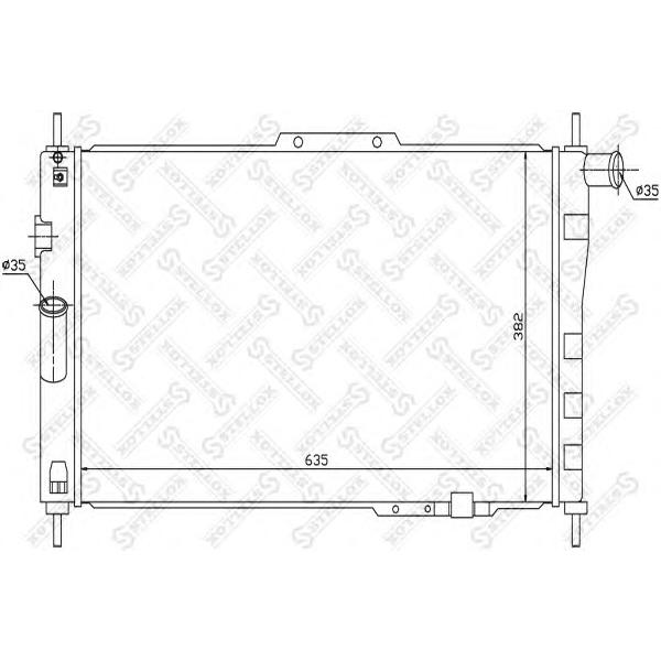 STELLOX - 10-25326-SX (Радиатор системы охлаждения Chevrolet Espero 1.5-2.0i 95-97)