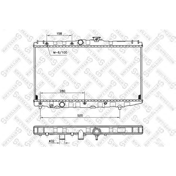 STELLOX - 10-25110-SX (Радиатор системы охлаждения Toyota Corolla Carina 1.6 87-92)