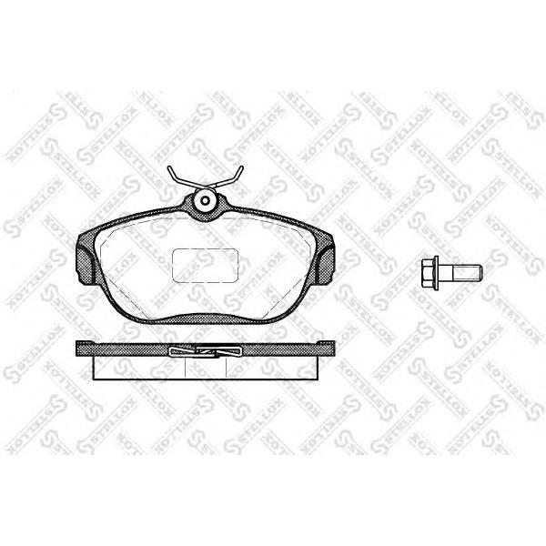STELLOX - 379 000-SX (Колодки тормозные передние (+ABS))