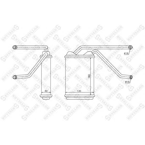 STELLOX - 10-35104-SX (Радиатор печки Daewoo Nexia Espero 1.5 1.5 16V 1.8 94>)