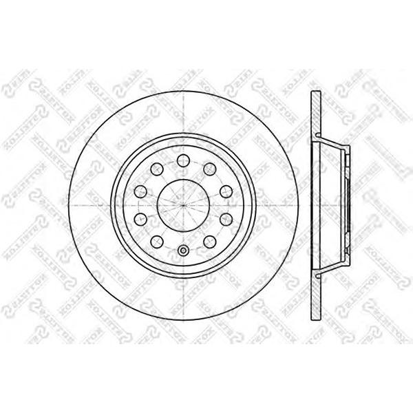 STELLOX - 6020-4840-SX (Диск торм. зад. Mitsubishi Carisma,Volvo S40 V40 1.6-1.9D 95>)