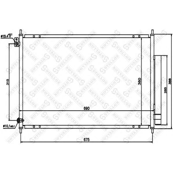 STELLOX - 10-45061-SX (Радиатор конд. Honda Accord VIII 2.0 2.4 03>)