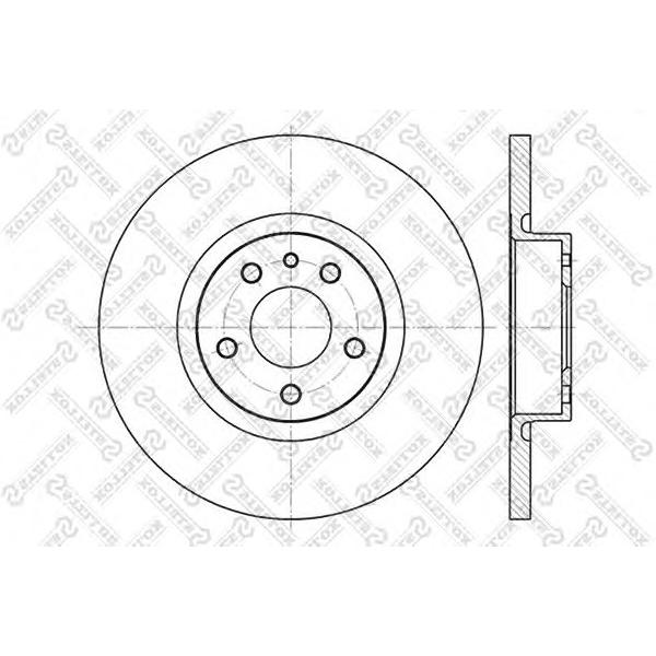 STELLOX - 6020-1017-SX (Диск торм. пер. Alfa Romeo 156 1.6-1.9JTd 97>)