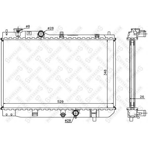 STELLOX - 1025840SX (10-25840-SX_радиатор системы охлаждения! МКПП// Mazda 323 2.0DiTD 00-03/Premacy 2.0TSD 99>)
