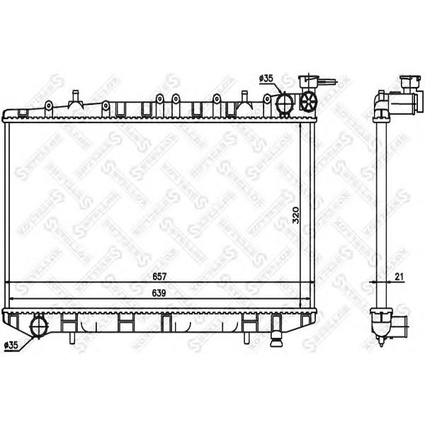 STELLOX - 1025986SX (10-25986-SX_радиатор системы охлаждения! МКПП Nissan Almera/Sunny 2.0i/D 90>)