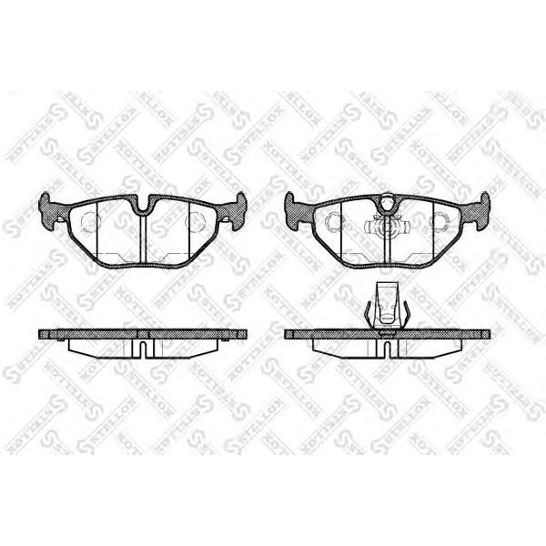 STELLOX - 276 015B-SX (Колодки тормозные задние BMW 5 (E39) 1995~2003, Z3 1995~2003)