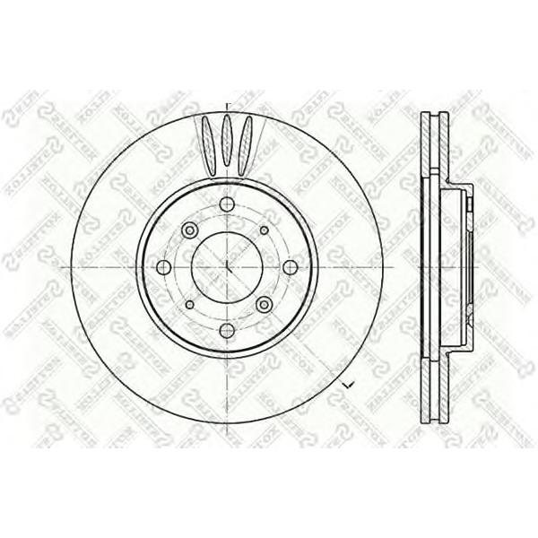 STELLOX - 6020-2625V-SX (Диск торм. пер. Honda Accord 1.6-2.0TDi 98>)