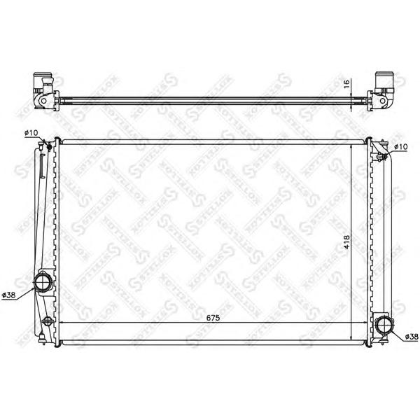 STELLOX - 10-26325-SX (Радиатор охлаждения Toyota Rav IV 2.0VVTi 06>)